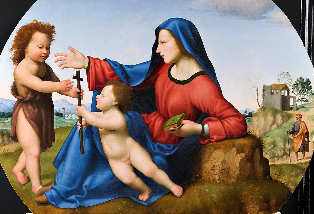 Madonna col Bambino Cristo e il piccolo Giovanni Battista - Nivaagaards Malerisamling
